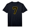 Yellow Black Sport Team Number 7 T-Shirt - Custom Art Print Unisex - T-Shirt, Sweatshirt, Hoodie