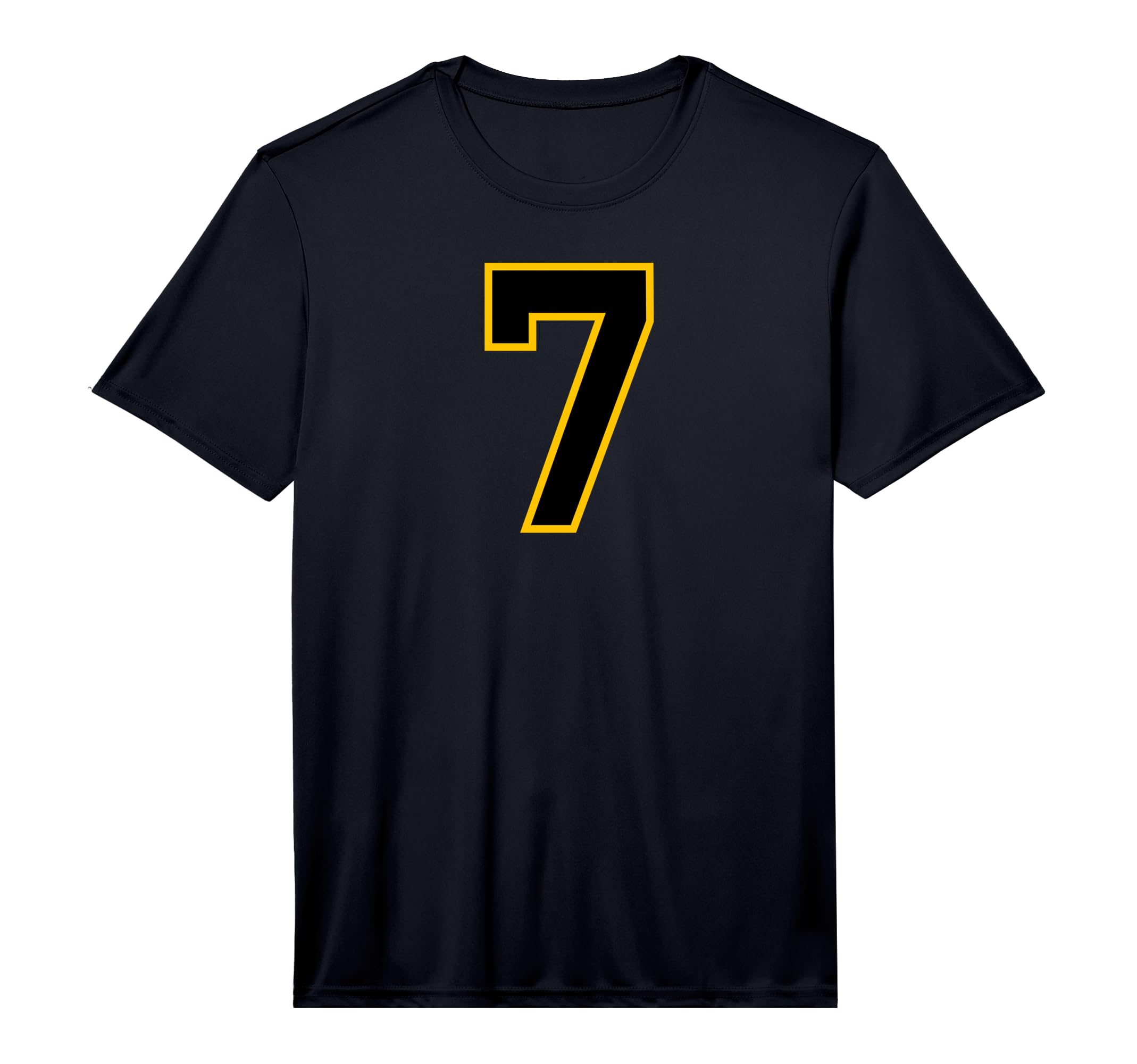 Yellow Black Sport Team Number 7 T-Shirt - Custom Art Print Unisex - T-Shirt, Sweatshirt, Hoodie
