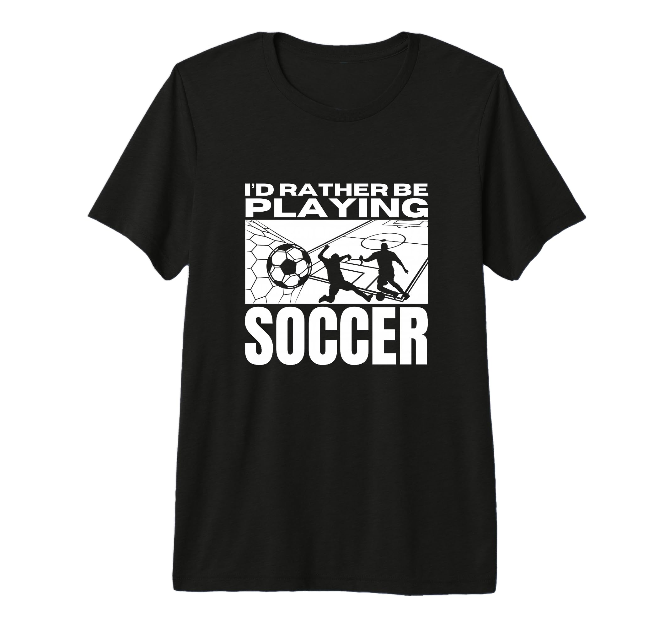 Id Rather Be Playing Soccer Funny T-Shirt - Aesthetic Graphic Unisex - T-Shirt, Sweatshirt, Hoodie
