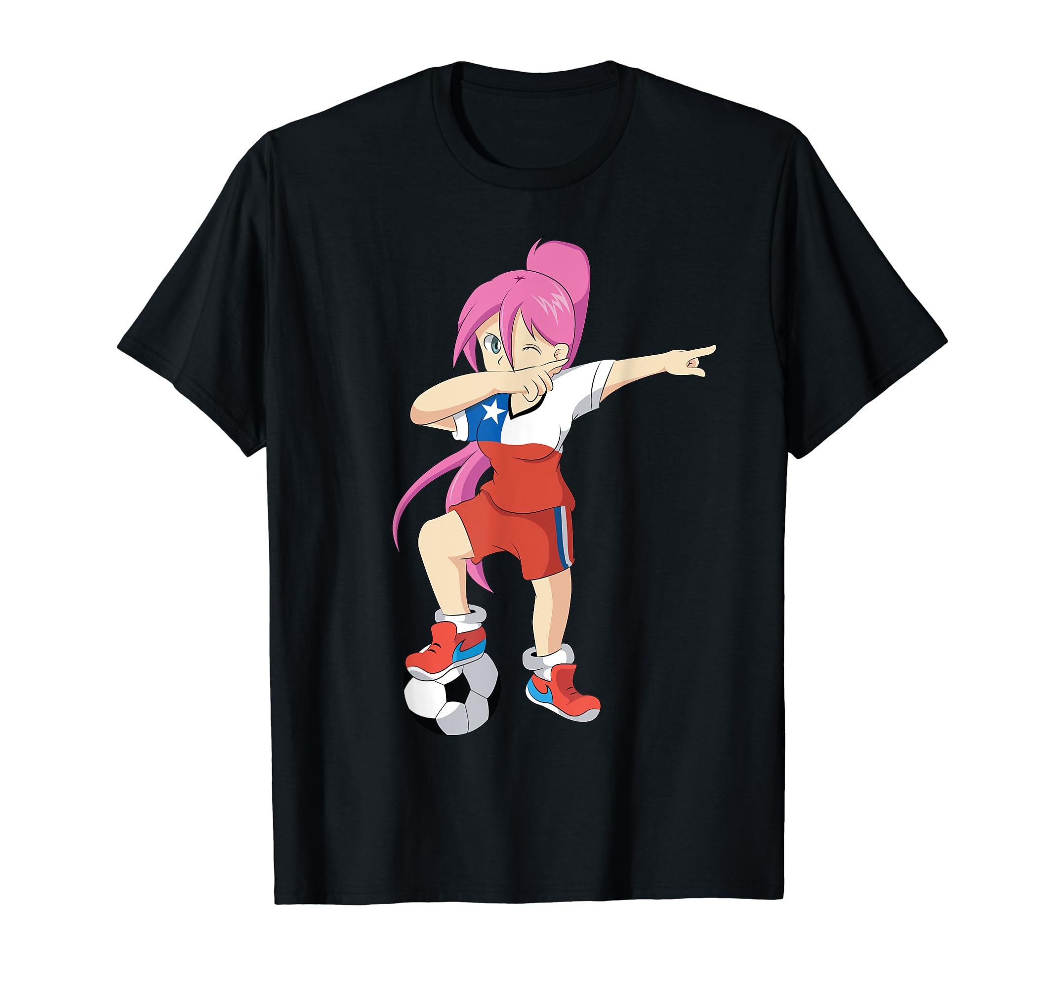 Chile Soccer Football Dab Dabbing Jersey T-Shirt - Graphic Print Unisex - T-Shirt, Sweatshirt, Hoodie