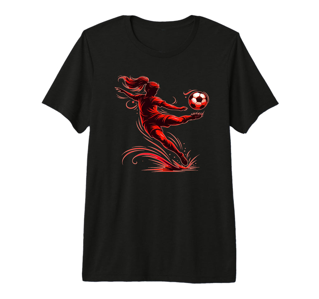 Powerful Soccer Mid Air Motion T-Shirt - Streetwear Style for Adults - T-Shirt, Sweatshirt, Hoodie
