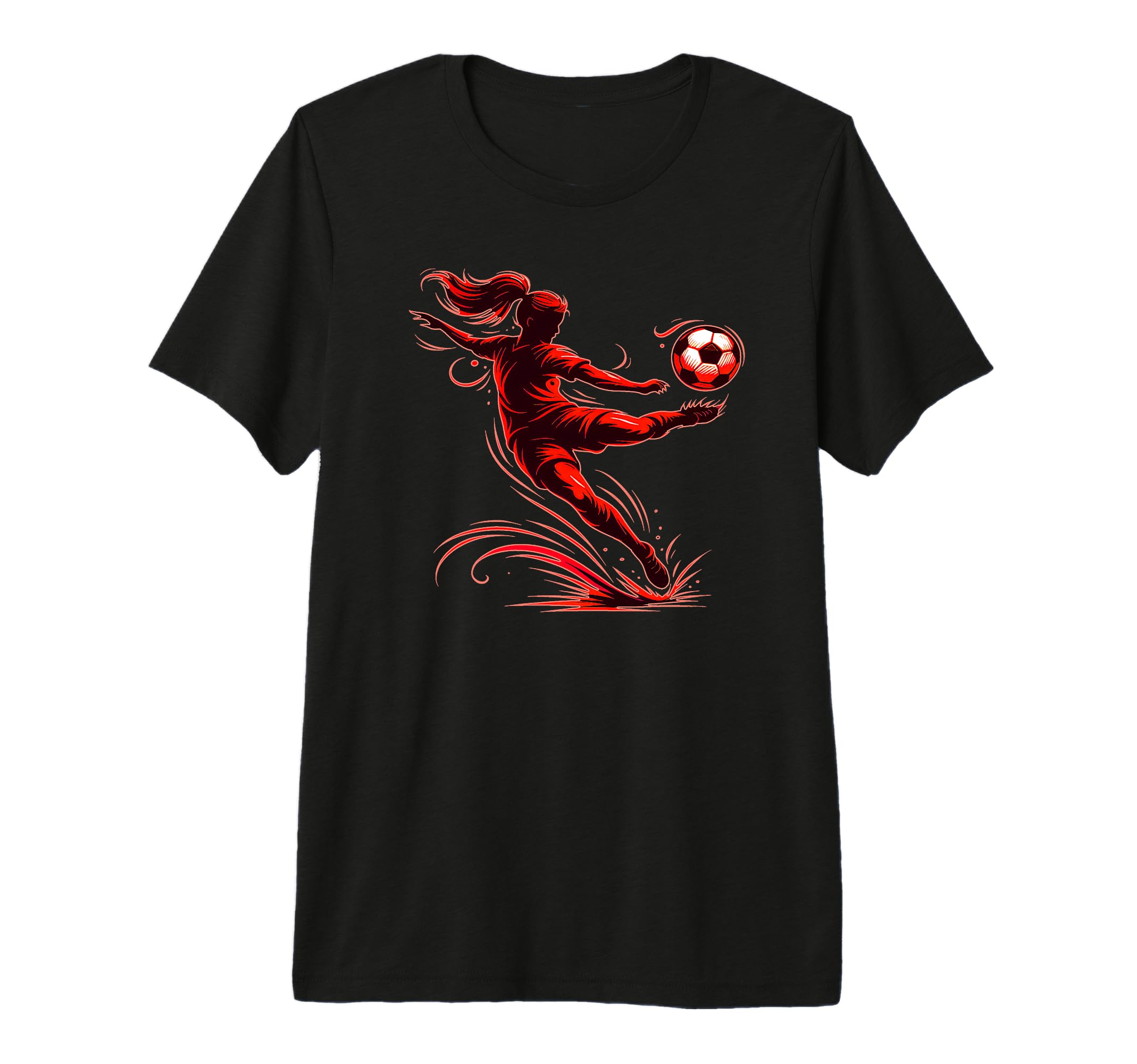 Powerful Soccer Mid Air Motion T-Shirt - Streetwear Style for Adults - T-Shirt, Sweatshirt, Hoodie