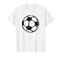 Soccer Ball Black Fans Players T-Shirt - Casual Everyday Wear Men Women - T-Shirt, Sweatshirt, Hoodie