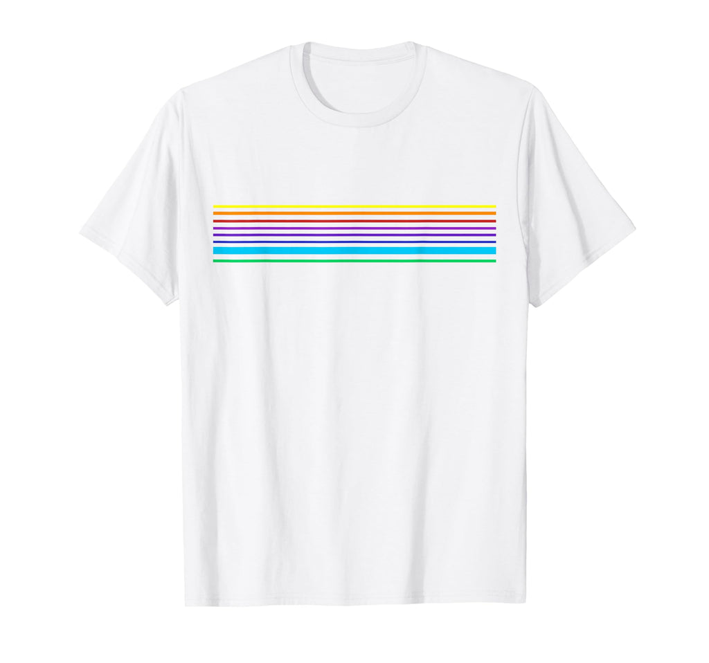 Simple Minimalist Rainbow Stripe T-Shirt - Fun Novelty Design for Adults - T-Shirt, Sweatshirt, Hoodie