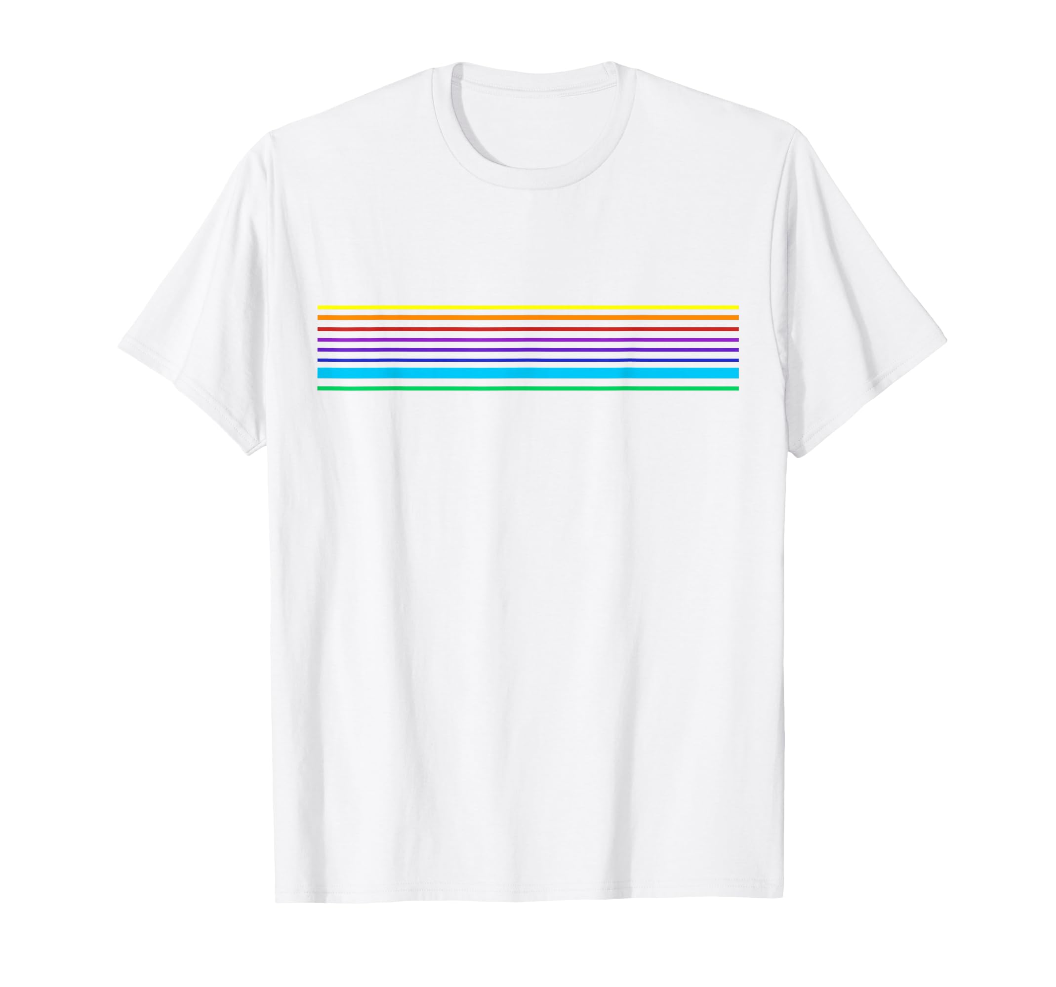 Simple Minimalist Rainbow Stripe T-Shirt - Fun Novelty Design for Adults - T-Shirt, Sweatshirt, Hoodie