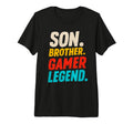 Son Brother Gamer Legend Video Game T-Shirt - Minimalist Print Unisex - T-Shirt, Sweatshirt, Hoodie