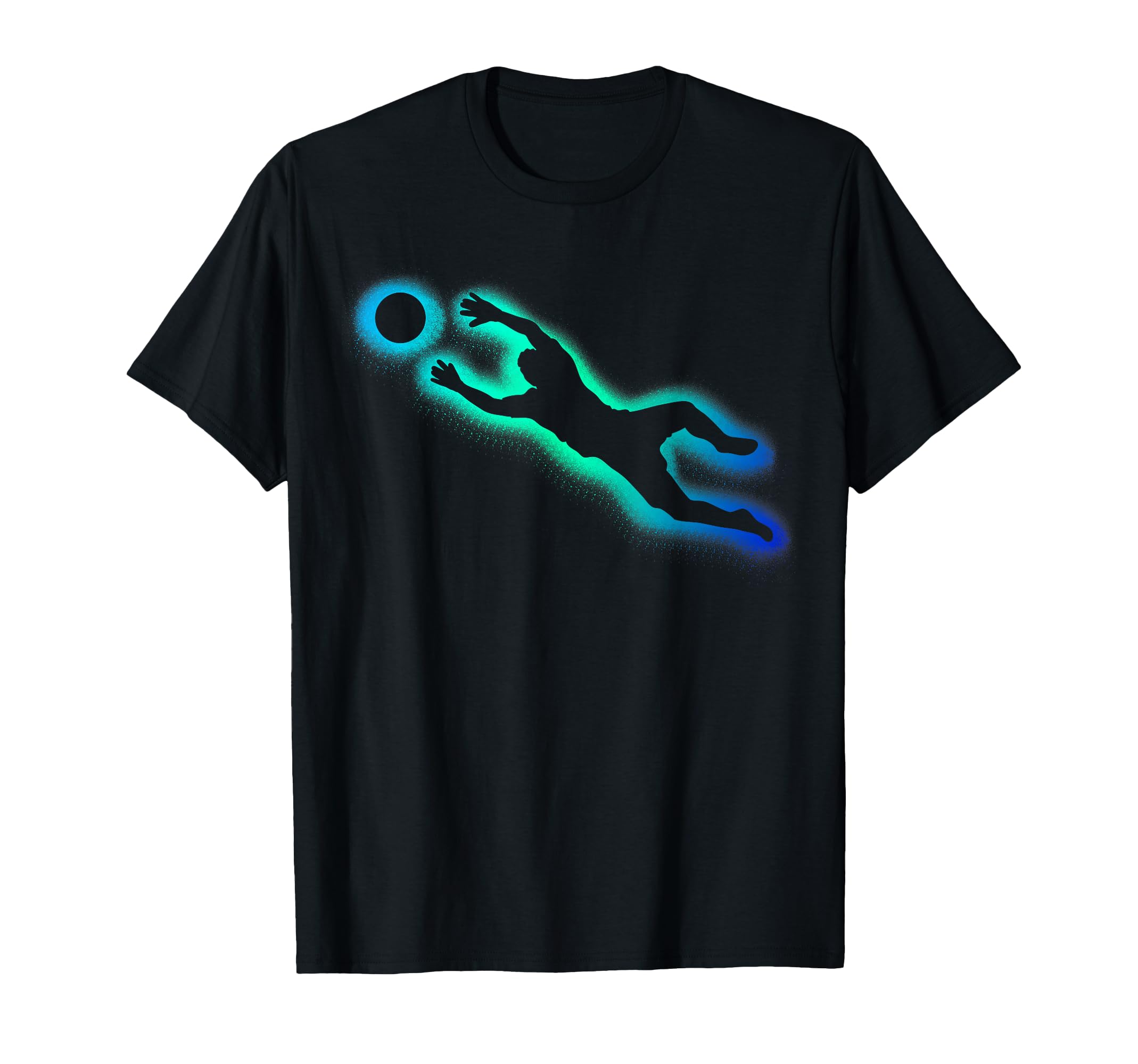 Colorful Soccer Goalie Splash Art T-Shirt - Casual Everyday Wear Men Women - T-Shirt, Sweatshirt, Hoodie