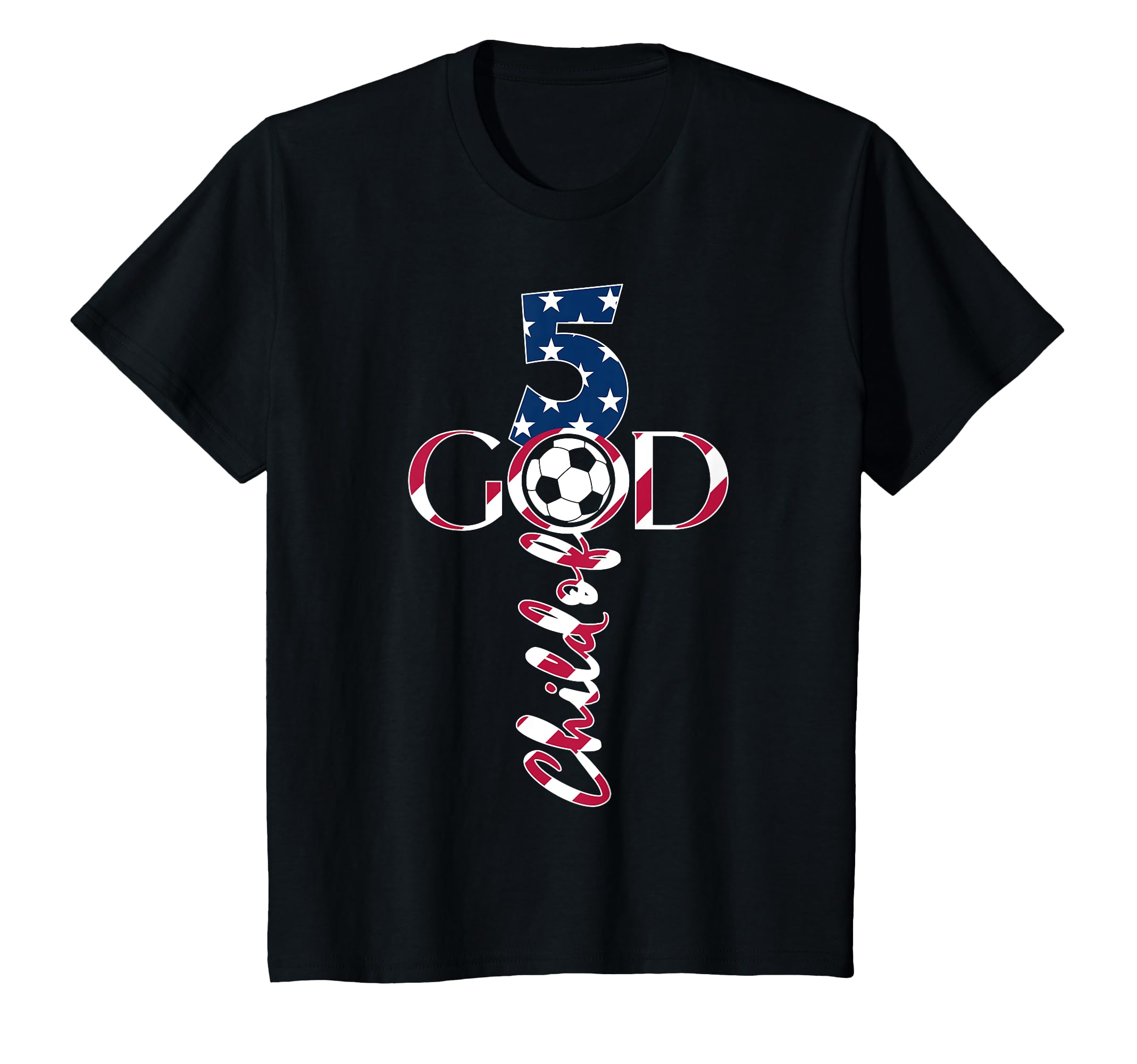 Jesus 5 Years Child God Soccer 5Th T-Shirt - Aesthetic Graphic for Adults - T-Shirt, Sweatshirt, Hoodie