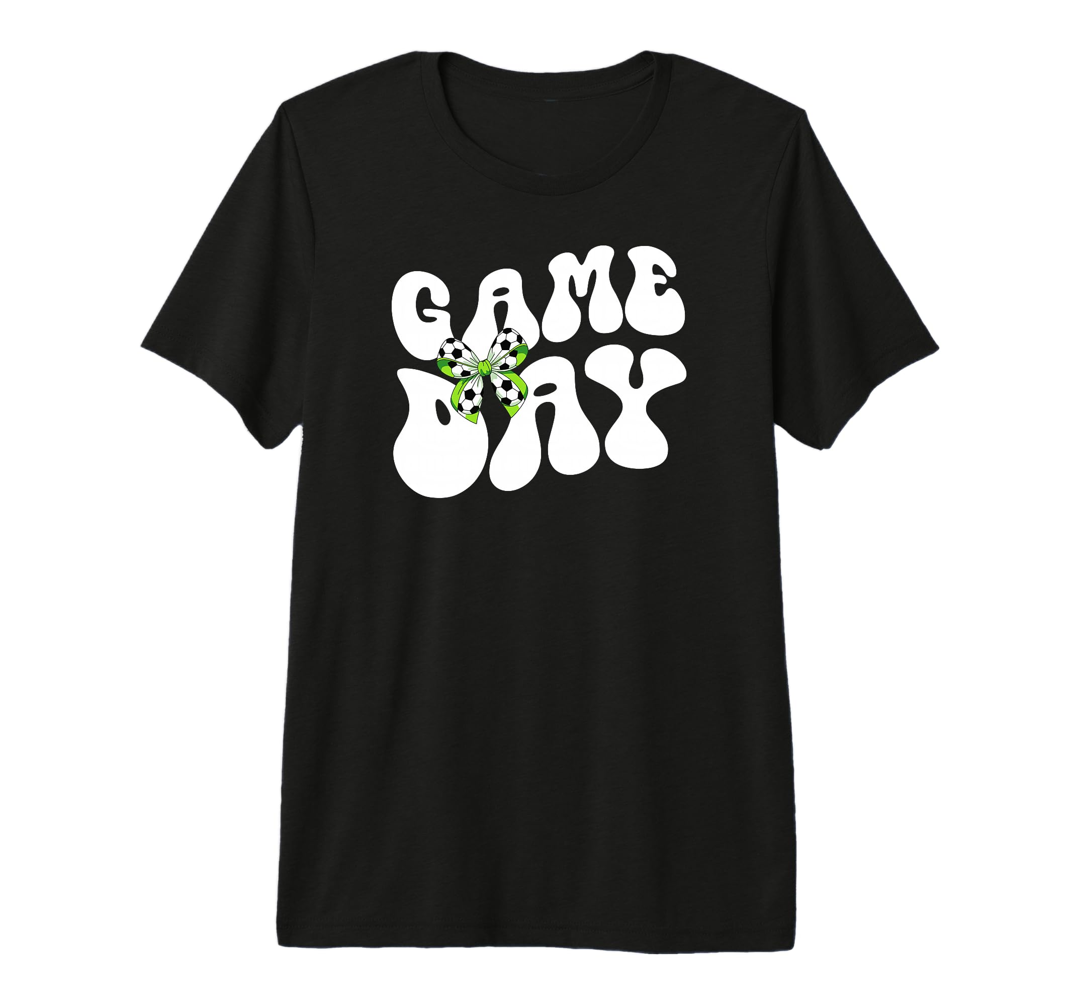 Groovy Soccer Game Day Bow Game Day T-Shirt - Custom Art Print for Adults - T-Shirt, Sweatshirt, Hoodie