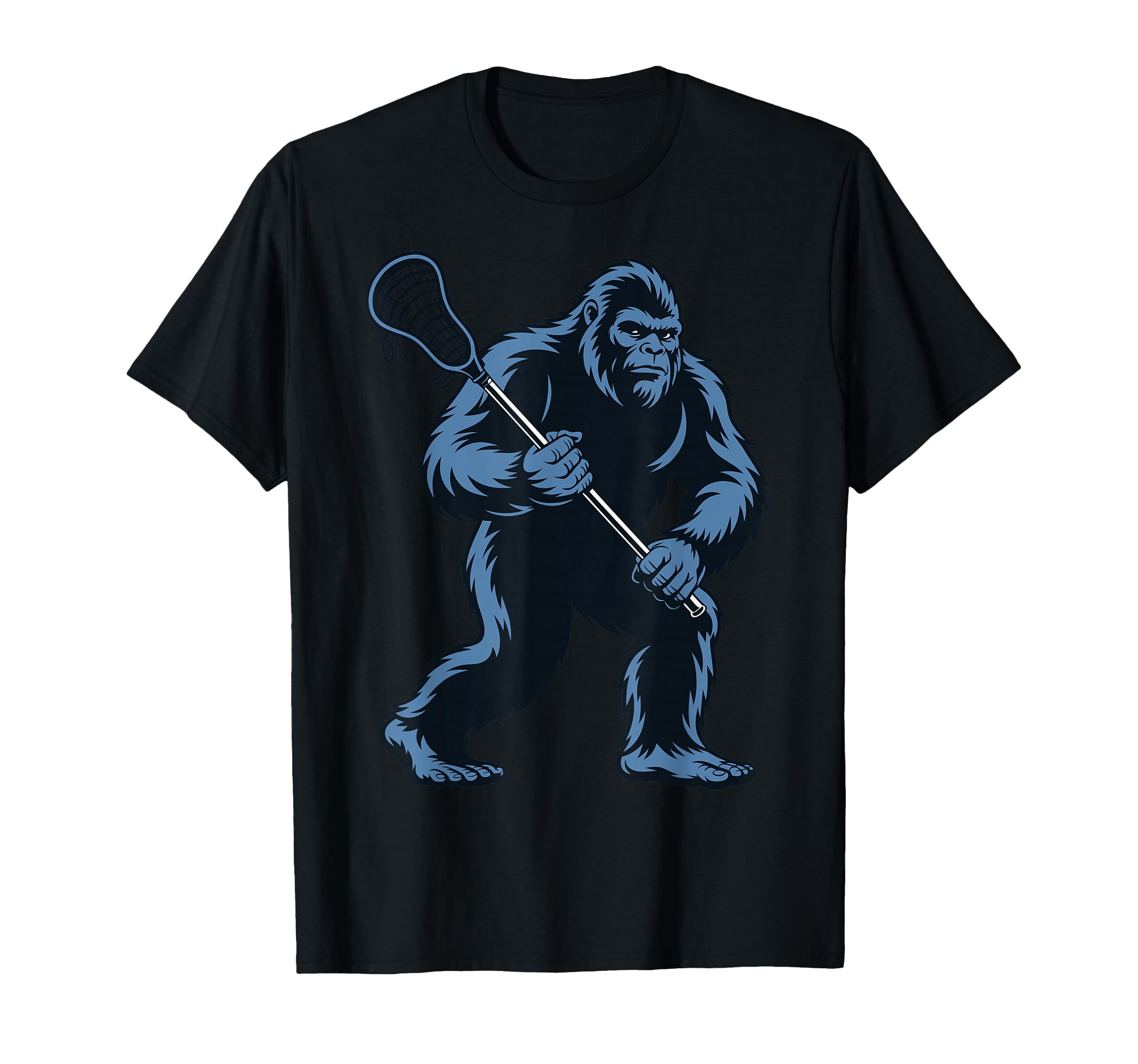 Bigfoot Lacrosse Sasquatch Lax T-Shirt - Minimalist Print Men Women - T-Shirt, Sweatshirt, Hoodie