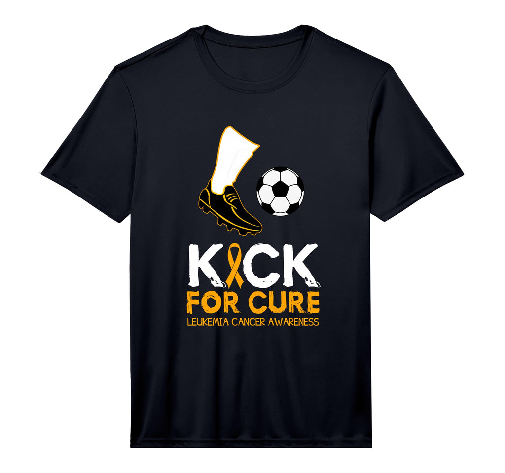Mens Kick Cure Soccer Ball Leukemia Cancer T-Shirt - Unique Graphic Unisex - T-Shirt, Sweatshirt, Hoodie