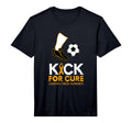 Mens Kick Cure Soccer Ball Leukemia Cancer T-Shirt - Unique Graphic Unisex - T-Shirt, Sweatshirt, Hoodie