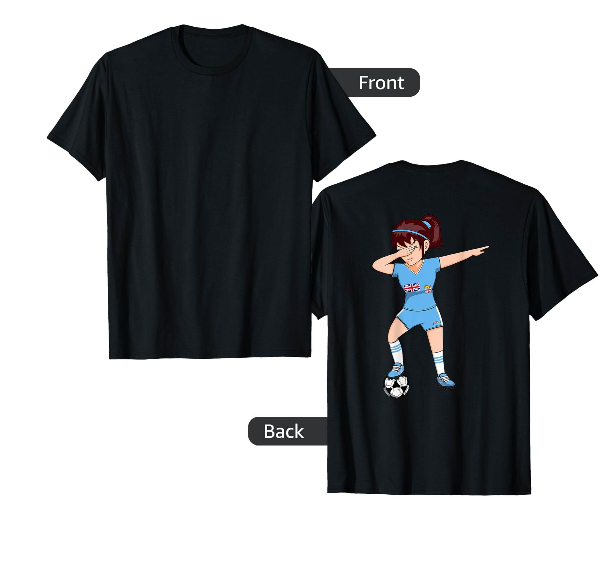 Dabbing Soccer Fiji Jersey Fijian T-Shirt - Fun Novelty Design Men Women - T-Shirt, Sweatshirt, Hoodie