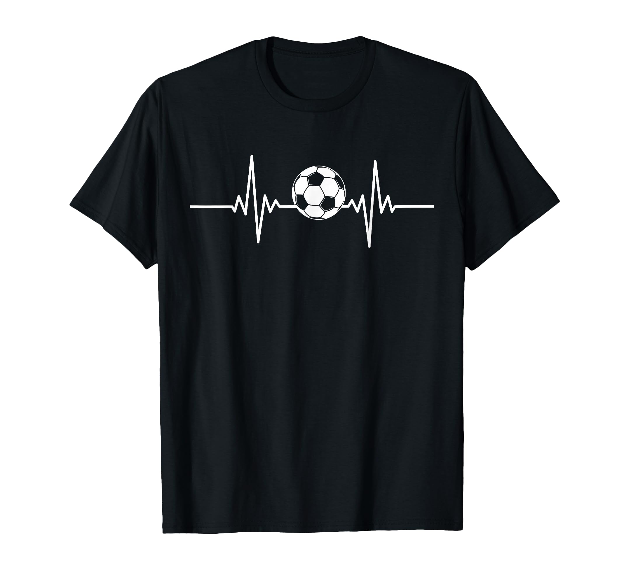 Soccer Heartbeat Soccer Ball Heartbeat T-Shirt - Custom Art Print Unisex - T-Shirt, Sweatshirt, Hoodie