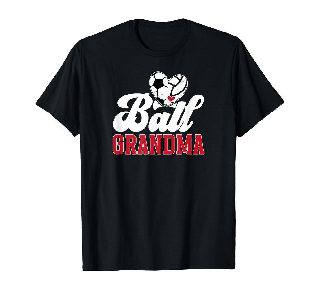 Ball Grandma Heart Soccer Volleyball T-Shirt - Streetwear Style for Adults - T-Shirt, Sweatshirt, Hoodie