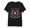 Just Who Loves Soccer Funny T-Shirt - Fun Novelty Design for Adults - T-Shirt, Sweatshirt, Hoodie