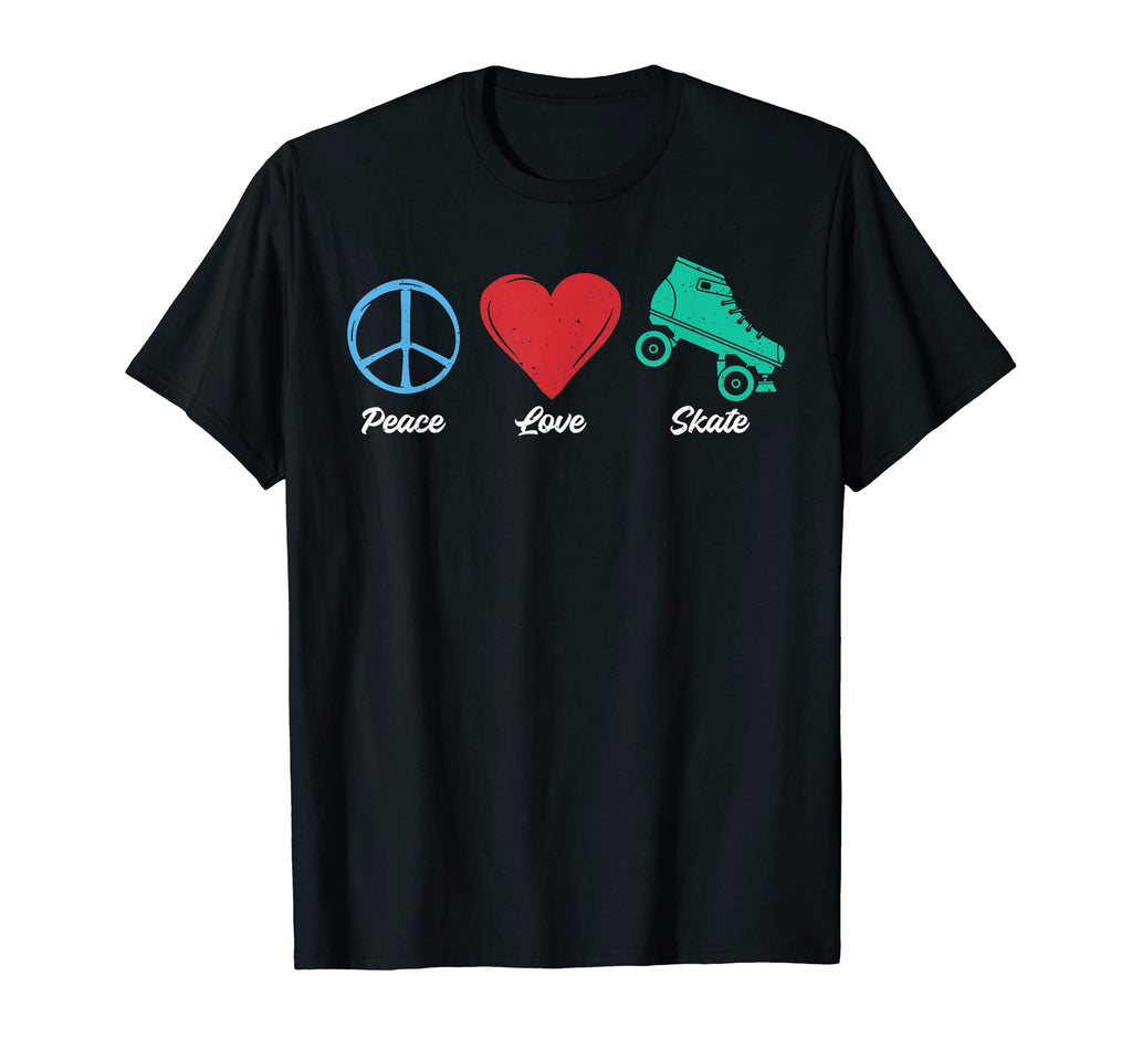 Peace Love Skate Roller Skating T-Shirt - Graphic Print for Adults - T-Shirt, Sweatshirt, Hoodie