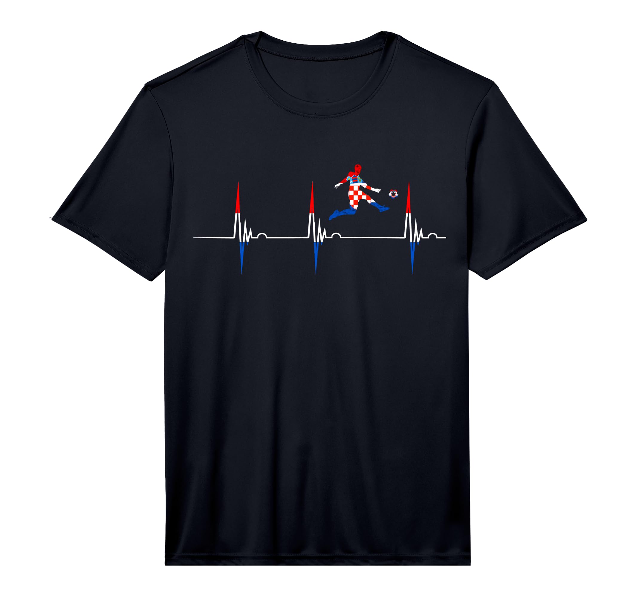 Croatian Pride Heartbeat Ekg Pulse T-Shirt - Fun Novelty Design Unisex - T-Shirt, Sweatshirt, Hoodie