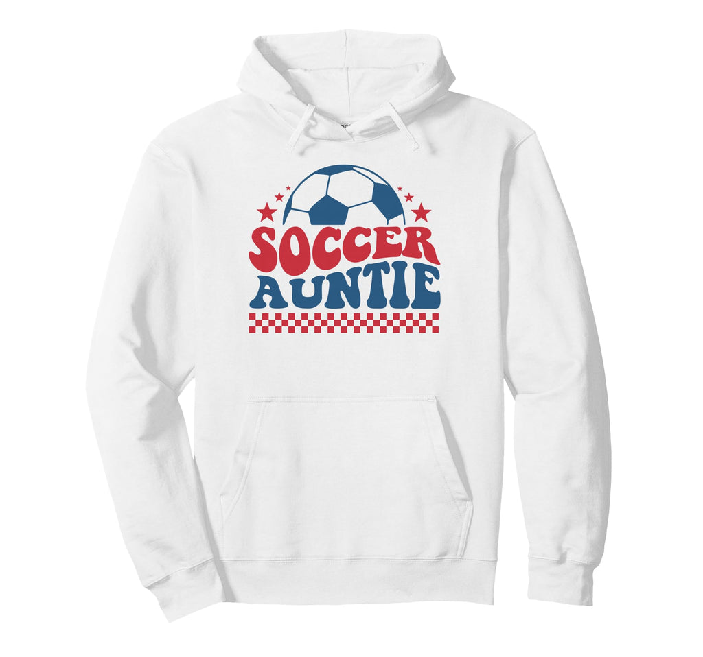 Soccer Auntie Soccer Aunt Fan Hoodie - Fun Novelty Design for Adults - T-Shirt, Sweatshirt, Hoodie