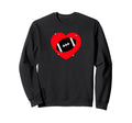 I Love Football I Heart Football Sweatshirt - Aesthetic Graphic Unisex - T-Shirt, Sweatshirt, Hoodie