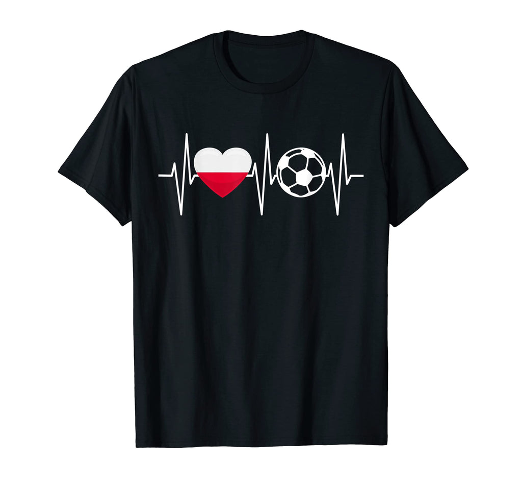 Poland Soccer Flag Heart Polish T-Shirt - Custom Art Print for Adults - T-Shirt, Sweatshirt, Hoodie