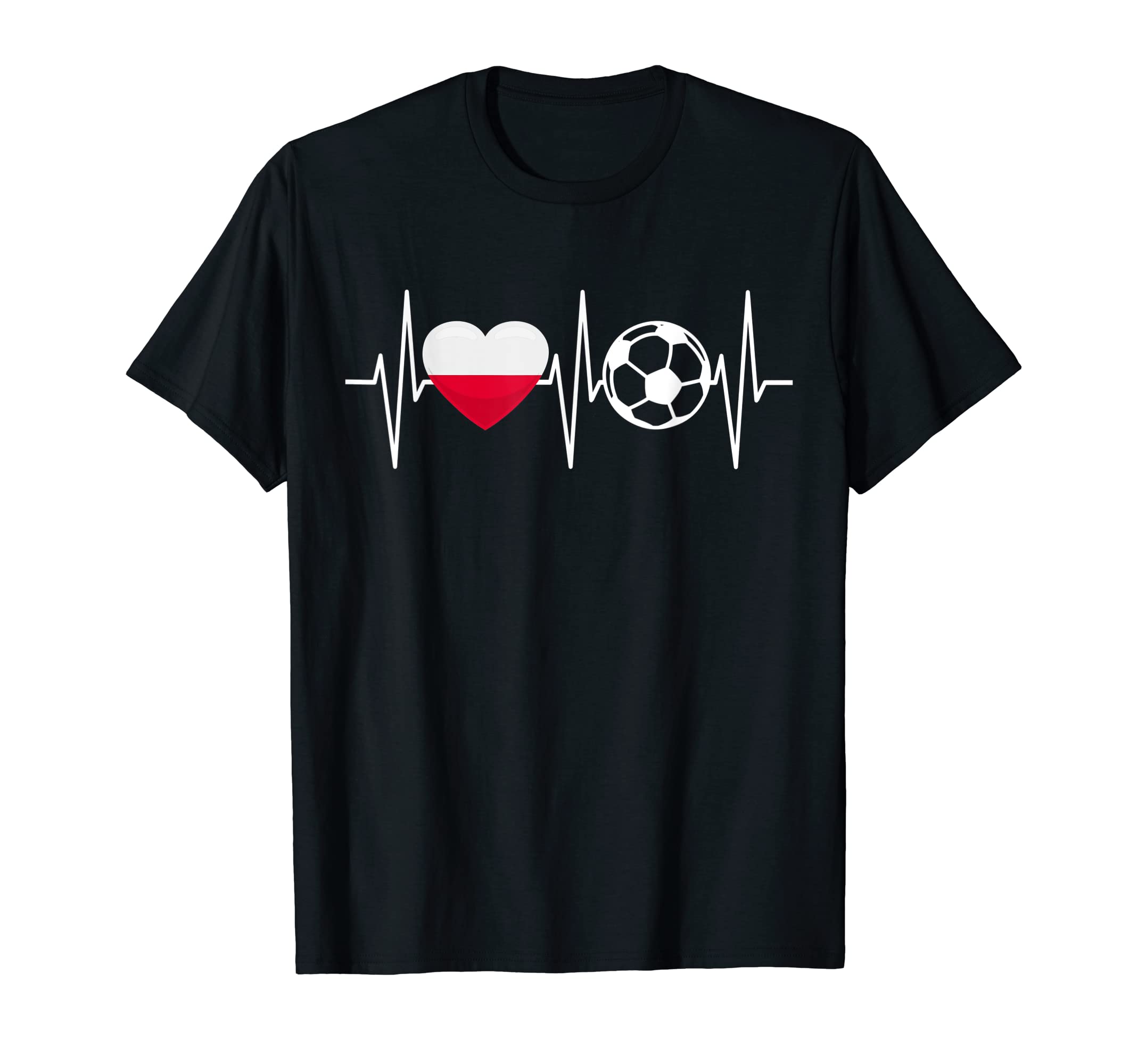 Poland Soccer Flag Heart Polish T-Shirt - Custom Art Print for Adults - T-Shirt, Sweatshirt, Hoodie