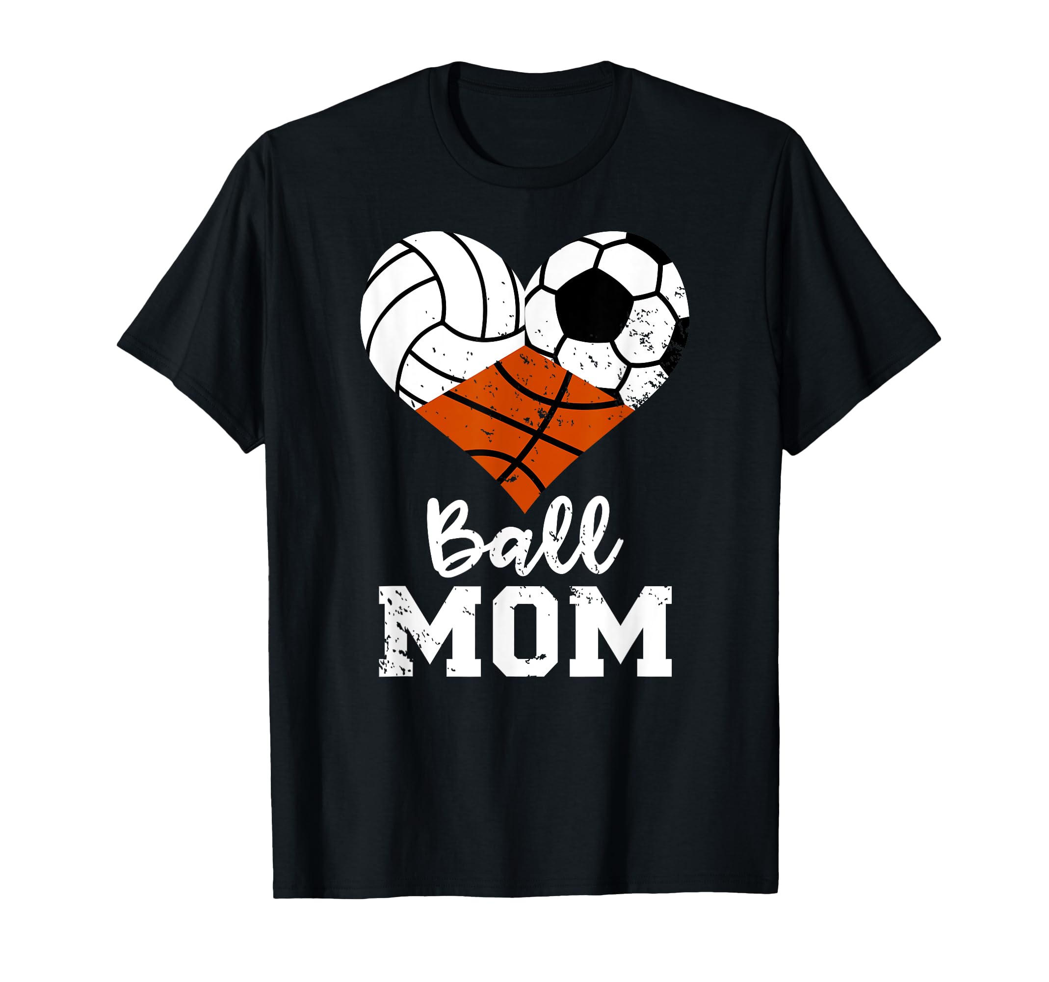 Ball Mom Funny Volleyball Soccer Basketball T-Shirt - Graphic Print Unisex - T-Shirt, Sweatshirt, Hoodie
