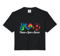 Soccer Tie Dye Peace Love Soccer T-Shirt - Minimalist Print Men Women - T-Shirt, Sweatshirt, Hoodie