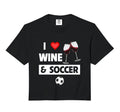 I Love Wine And Soccer Drinking Hoodie - Casual Everyday Wear for Adults - T-Shirt, Sweatshirt, Hoodie