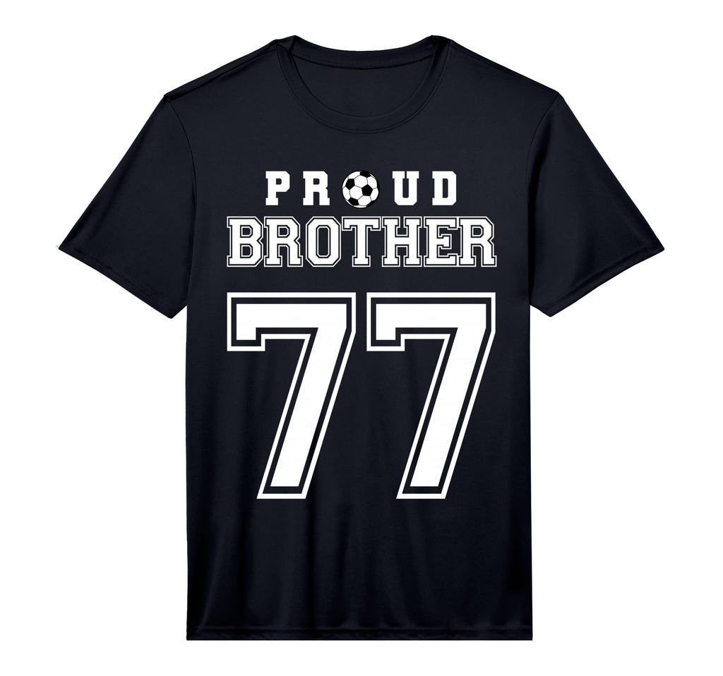 Number 77 Custom Proud Soccer Futbol T-Shirt - Minimalist Print Unisex - T-Shirt, Sweatshirt, Hoodie