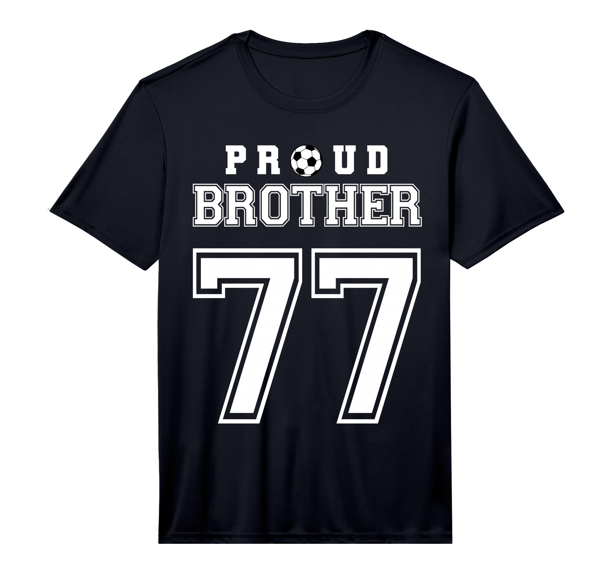 Number 77 Custom Proud Soccer Futbol T-Shirt - Minimalist Print Unisex - T-Shirt, Sweatshirt, Hoodie