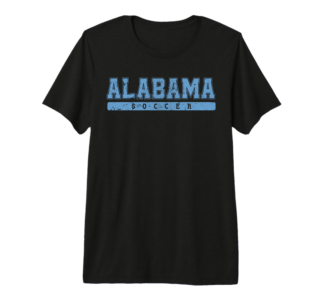 Alabama Soccer Sky Blue Text Tri Blend T-Shirt - Custom Art Print Men Women - T-Shirt, Sweatshirt, Hoodie