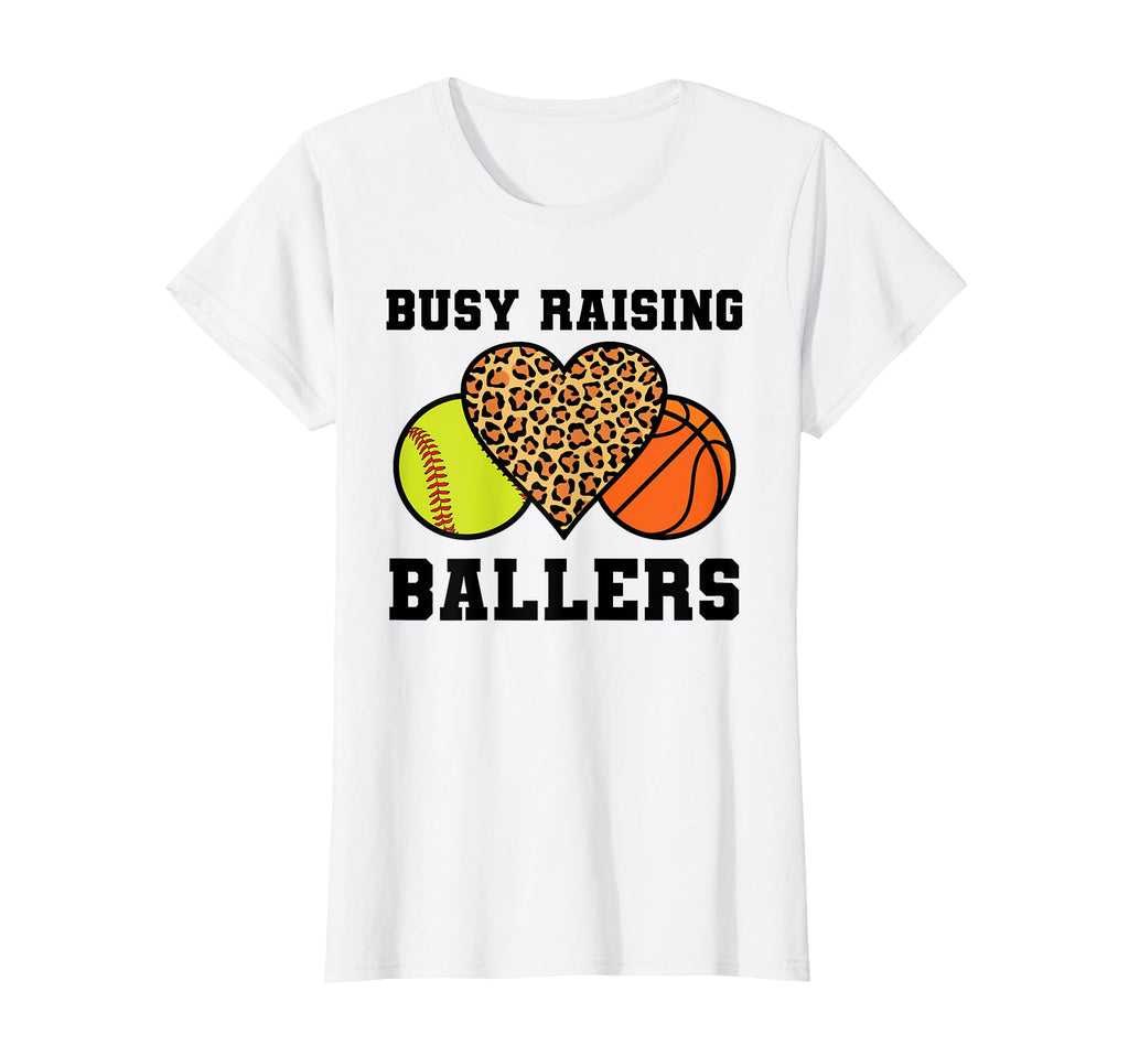 Busy Raising Ballers Softball T-Shirt - Trendy Graphic Unisex - T-Shirt, Sweatshirt, Hoodie