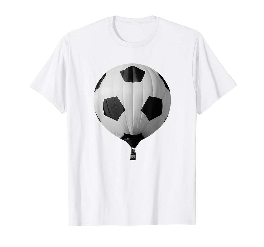 Soccer Hot Air Balloon Soccer Ball T-Shirt - Fun Novelty Design for Adults - T-Shirt, Sweatshirt, Hoodie