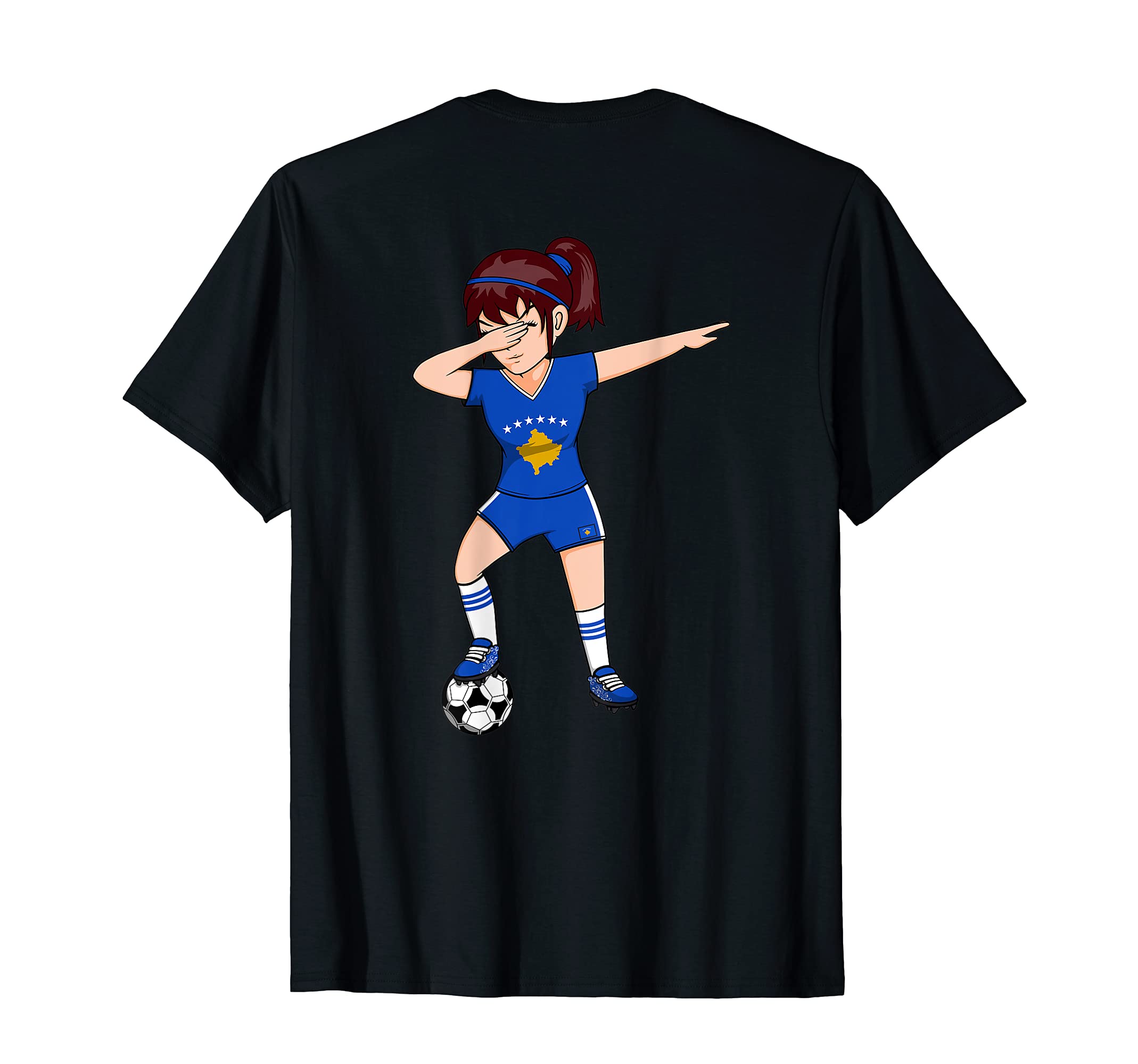 Dabbing Soccer Kosovo Jersey Kosovar T-Shirt - Graphic Print Men Women - T-Shirt, Sweatshirt, Hoodie