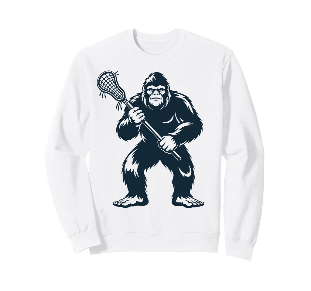 Lacrosse Bigfoot Lax Sasquatch Sweatshirt - Graphic Print Men Women - T-Shirt, Sweatshirt, Hoodie