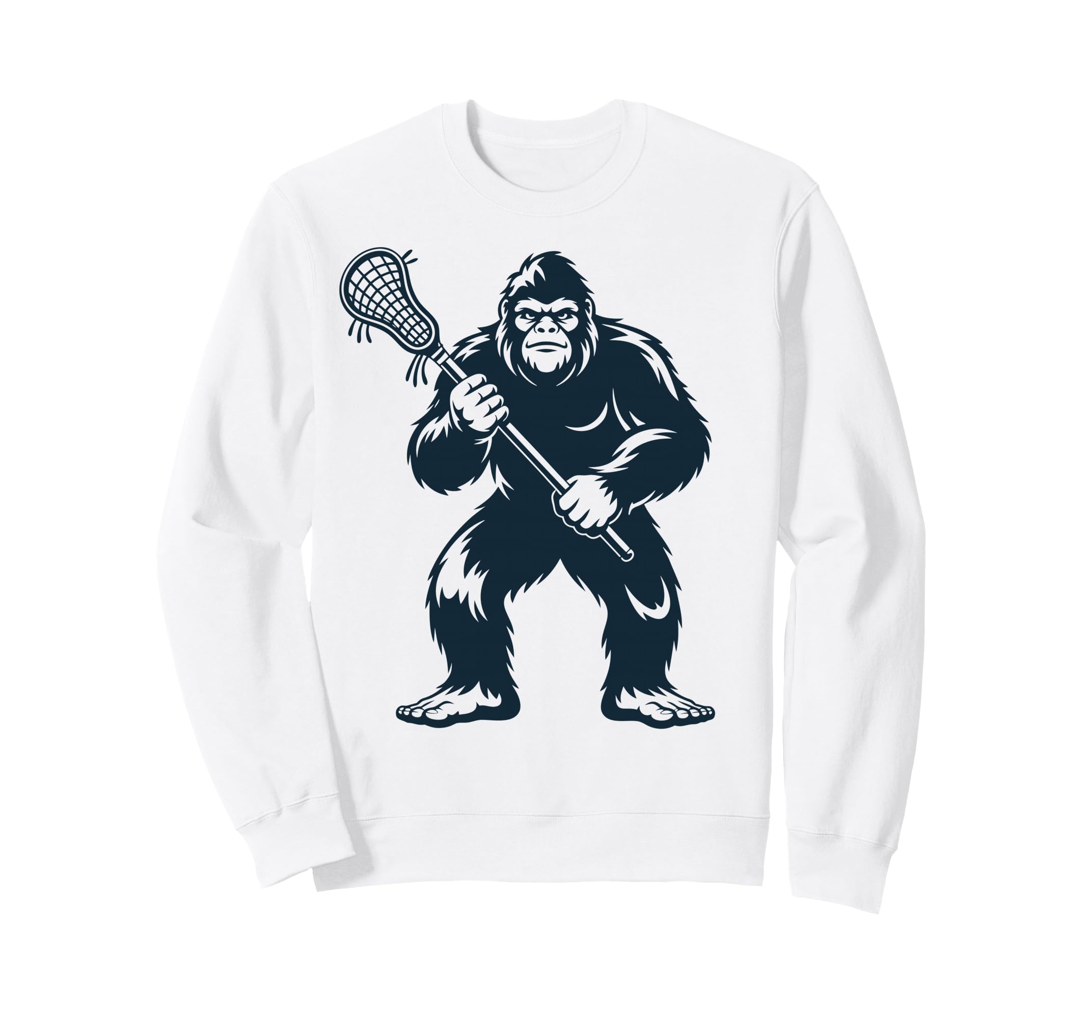 Lacrosse Bigfoot Lax Sasquatch Sweatshirt - Graphic Print Men Women - T-Shirt, Sweatshirt, Hoodie