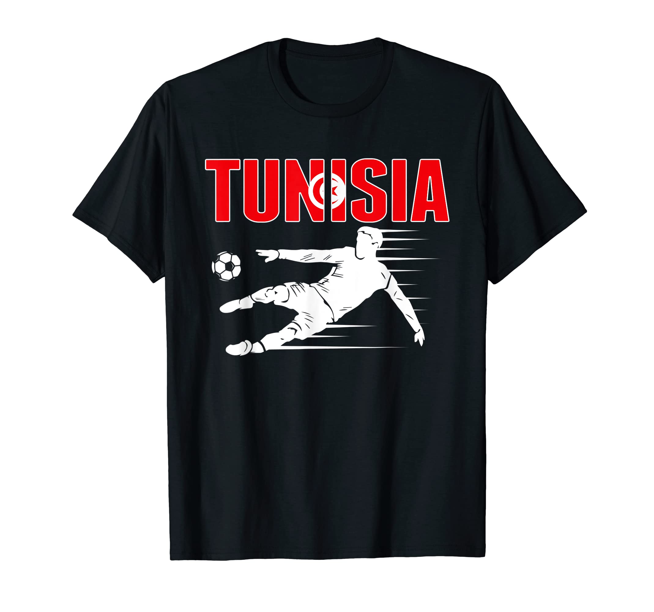 Tunisia Soccer Fans Jersey Proud T-Shirt - Custom Art Print for Adults - T-Shirt, Sweatshirt, Hoodie