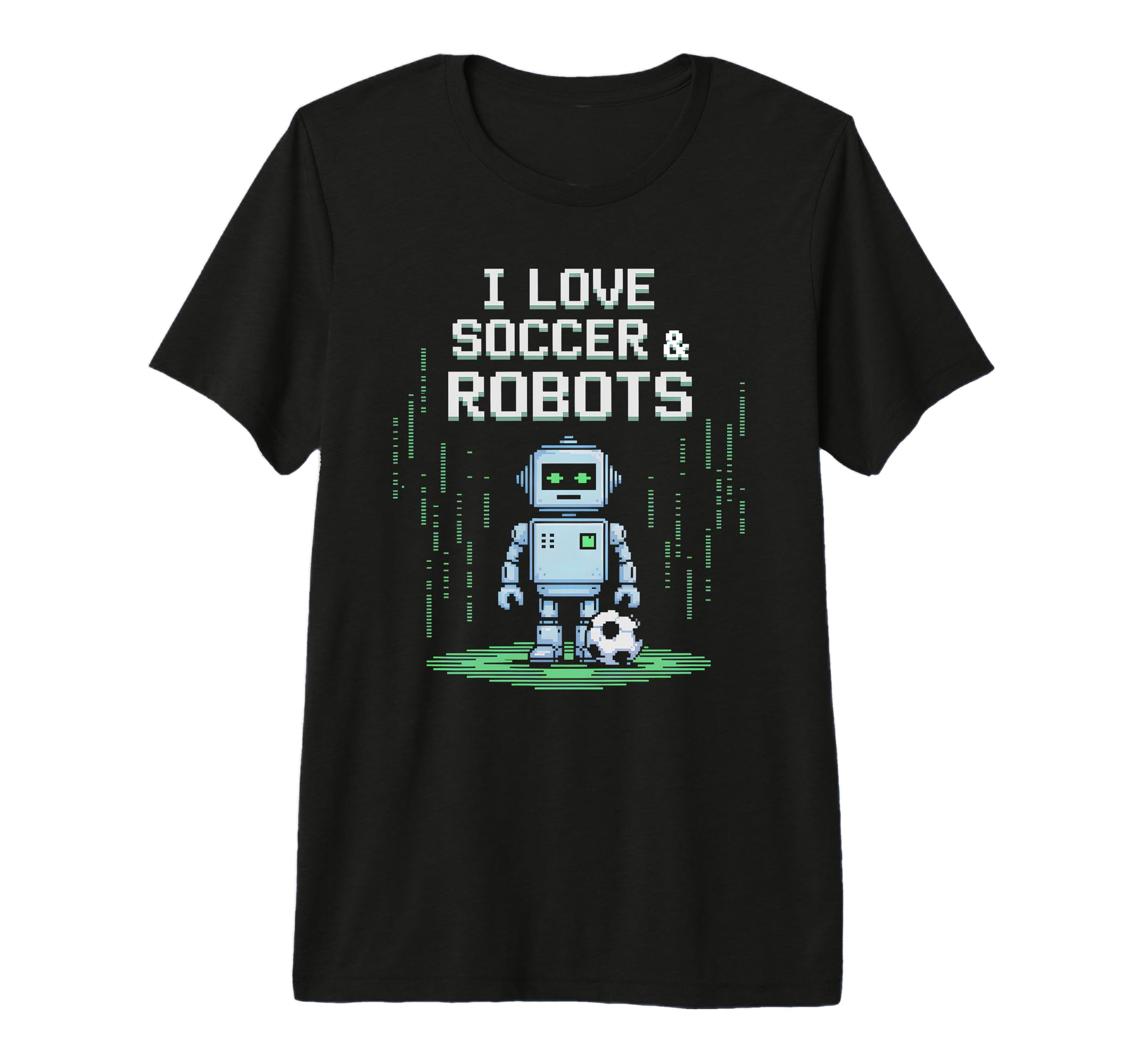 Kawaii Love Soccer Robots Just Who T-Shirt - Custom Art Print for Adults - T-Shirt, Sweatshirt, Hoodie