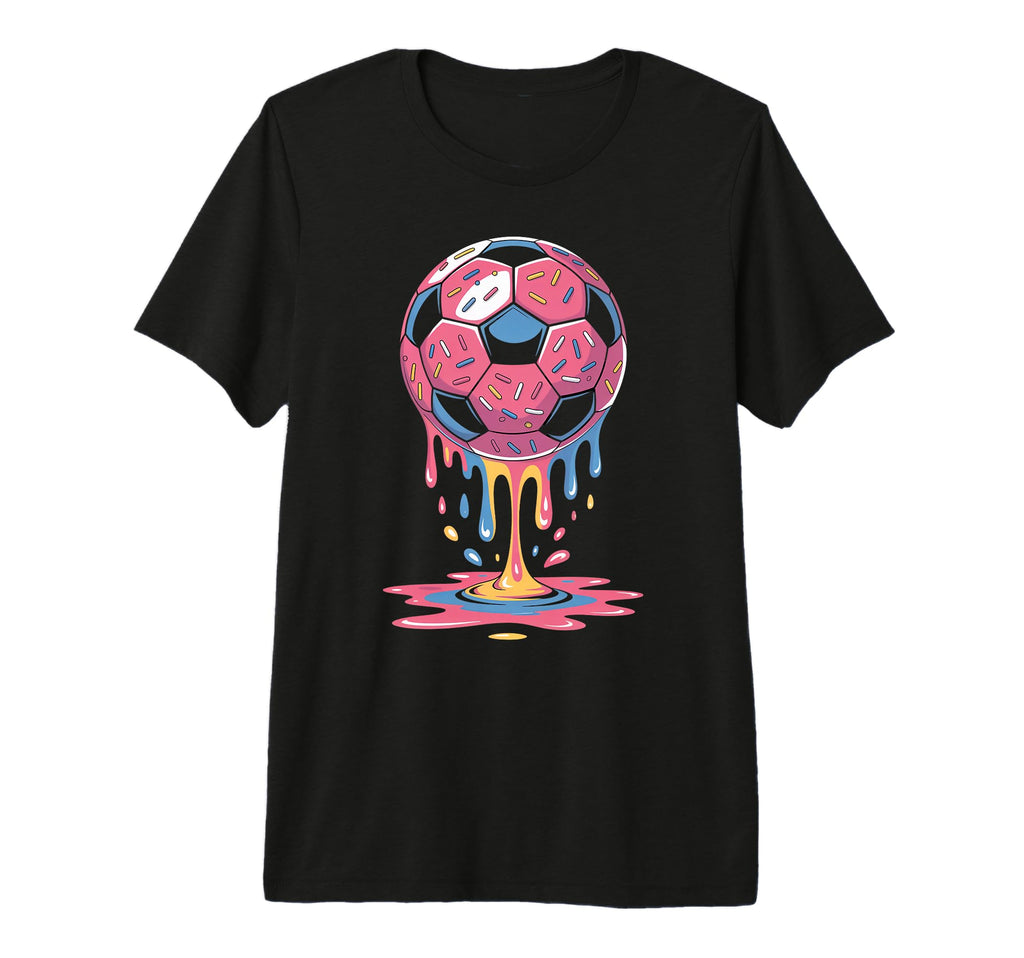 Soccer Ball Drip Ice Cream Drip Game T-Shirt - Novelty Apparel Unisex - T-Shirt, Sweatshirt, Hoodie