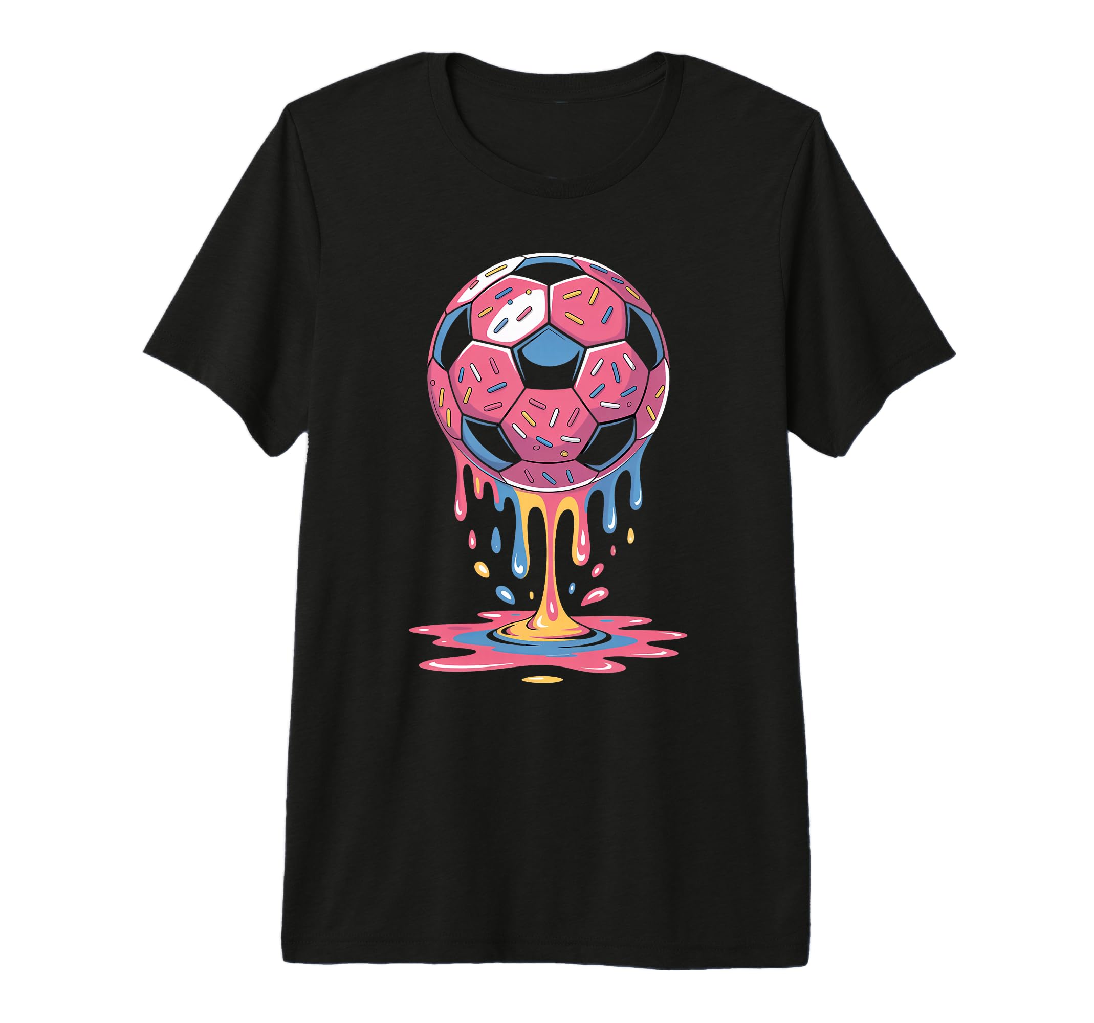 Soccer Ball Drip Ice Cream Drip Game T-Shirt - Novelty Apparel Unisex - T-Shirt, Sweatshirt, Hoodie