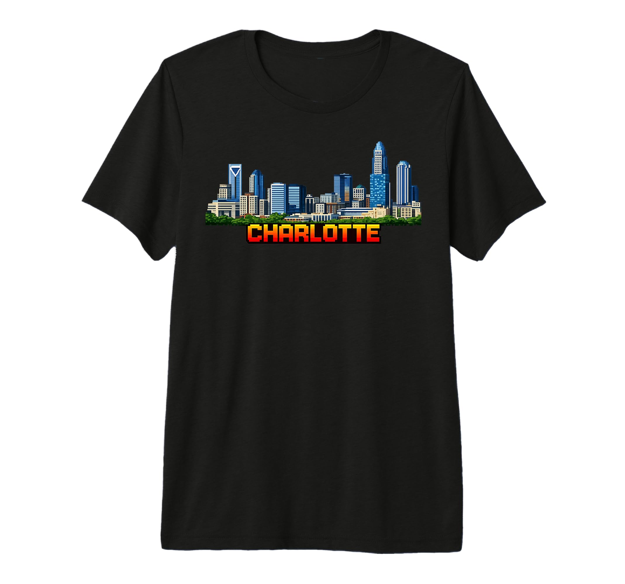 Charlotte 8 Bit Video Arcade Gamer T-Shirt - Streetwear Style for Adults - T-Shirt, Sweatshirt, Hoodie