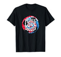 Peace Love Soccer Tie Dye Hippie T-Shirt - Custom Art Print for Adults - T-Shirt, Sweatshirt, Hoodie