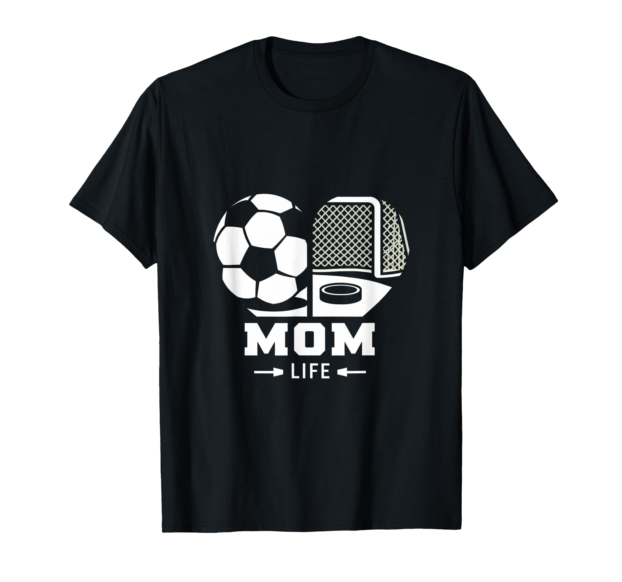 Mom Life Heart Funny Soccer T-Shirt - Casual Everyday Wear for Adults - T-Shirt, Sweatshirt, Hoodie