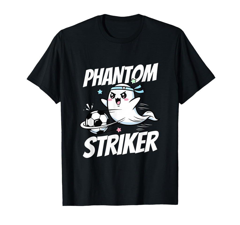Phantom Striker Funny Ghost Soccer T-Shirt - Aesthetic Graphic for Adults - T-Shirt, Sweatshirt, Hoodie
