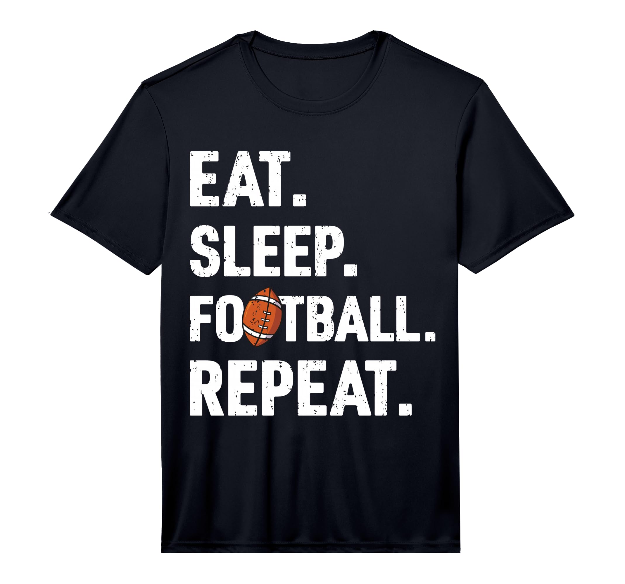 Eat Sleep Football Repeat Football T-Shirt - Aesthetic Graphic for Adults - T-Shirt, Sweatshirt, Hoodie
