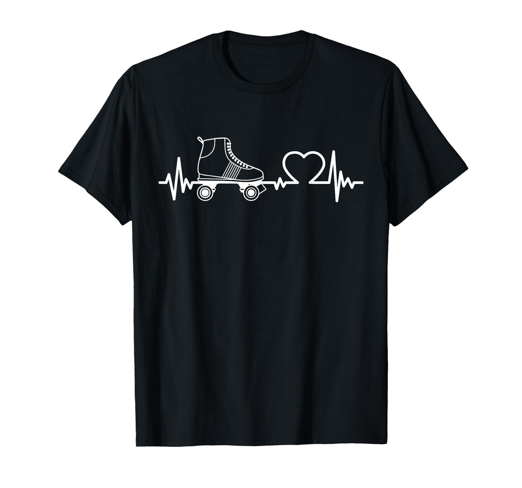 Roller Skate Roller Skates Heartbeat T-Shirt - Trendy Graphic for Adults - T-Shirt, Sweatshirt, Hoodie