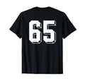 Number 65 Backside 80S 90S Team T-Shirt - Fun Novelty Design Men Women - T-Shirt, Sweatshirt, Hoodie