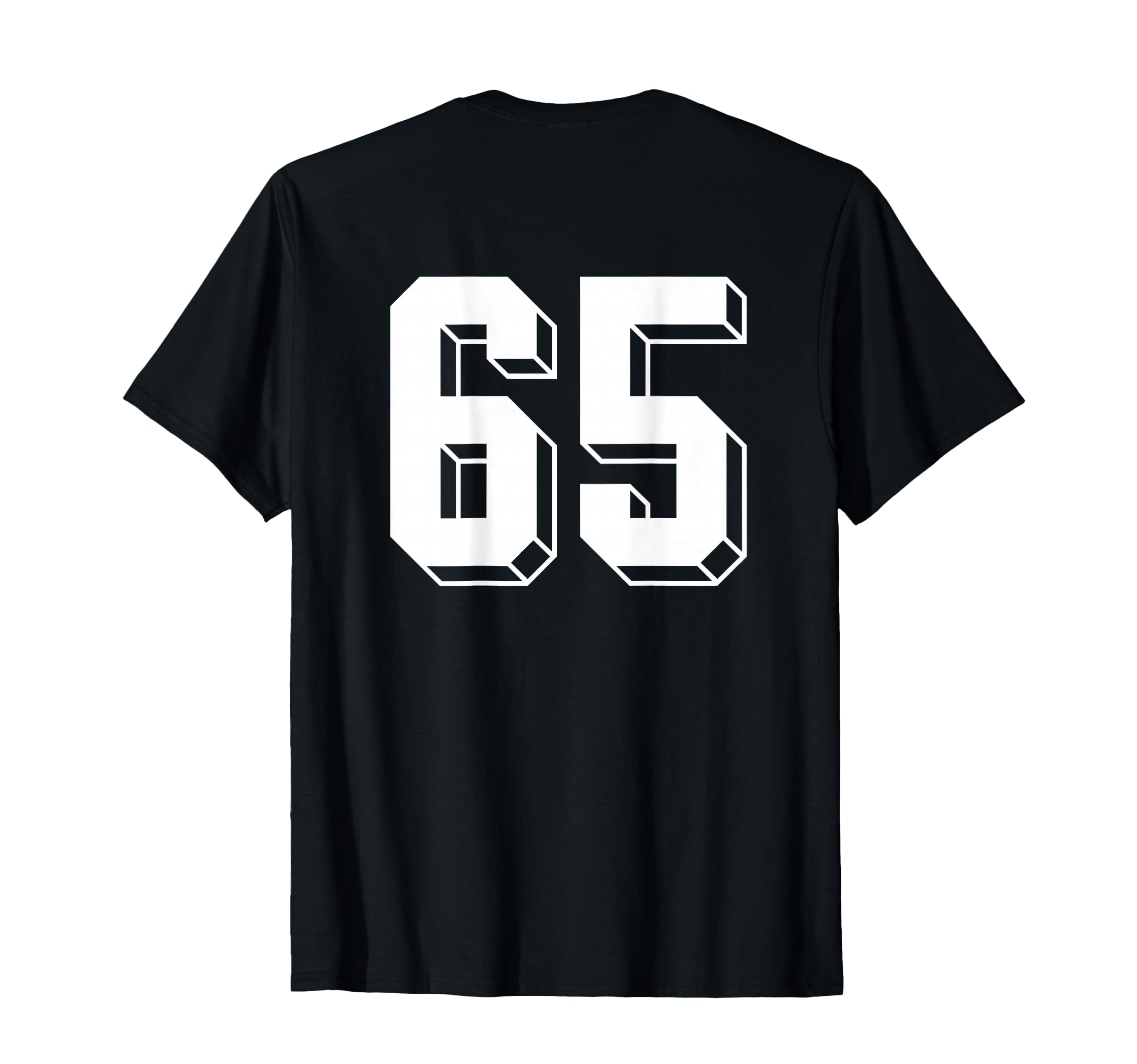 Number 65 Backside 80S 90S Team T-Shirt - Fun Novelty Design Men Women - T-Shirt, Sweatshirt, Hoodie