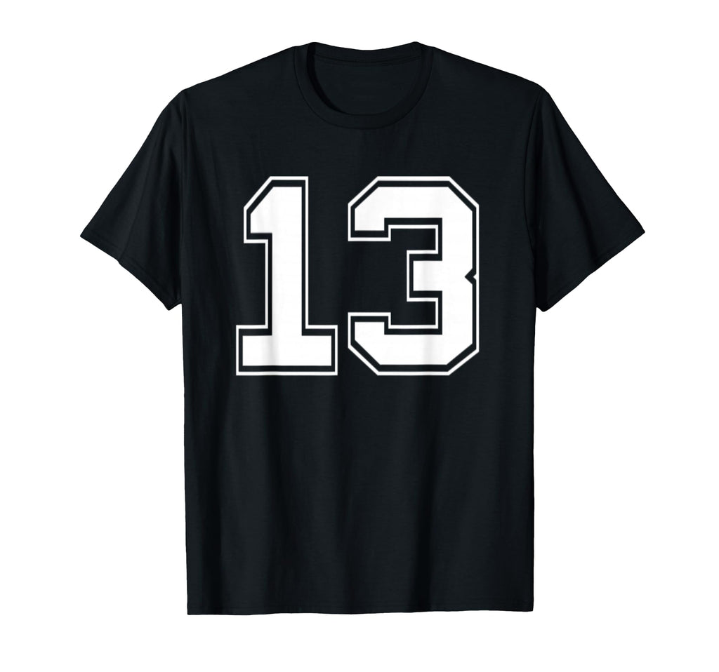 Number 13 Baseball Football Soccer T-Shirt - Streetwear Style for Adults - T-Shirt, Sweatshirt, Hoodie